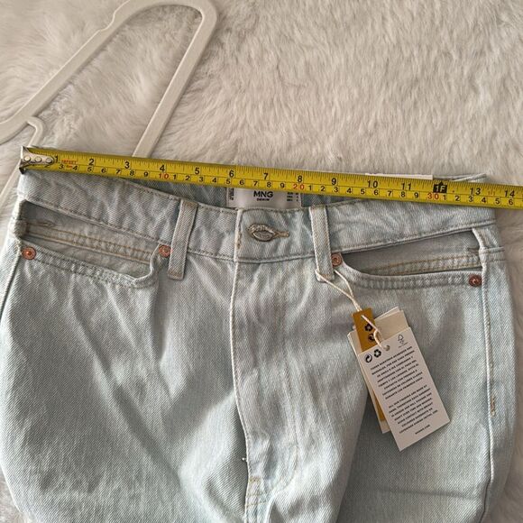 Mango Cut-Out High-waist Wide Leg Jeans Light Wash - Picture 8 of 13